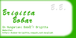 brigitta bobar business card